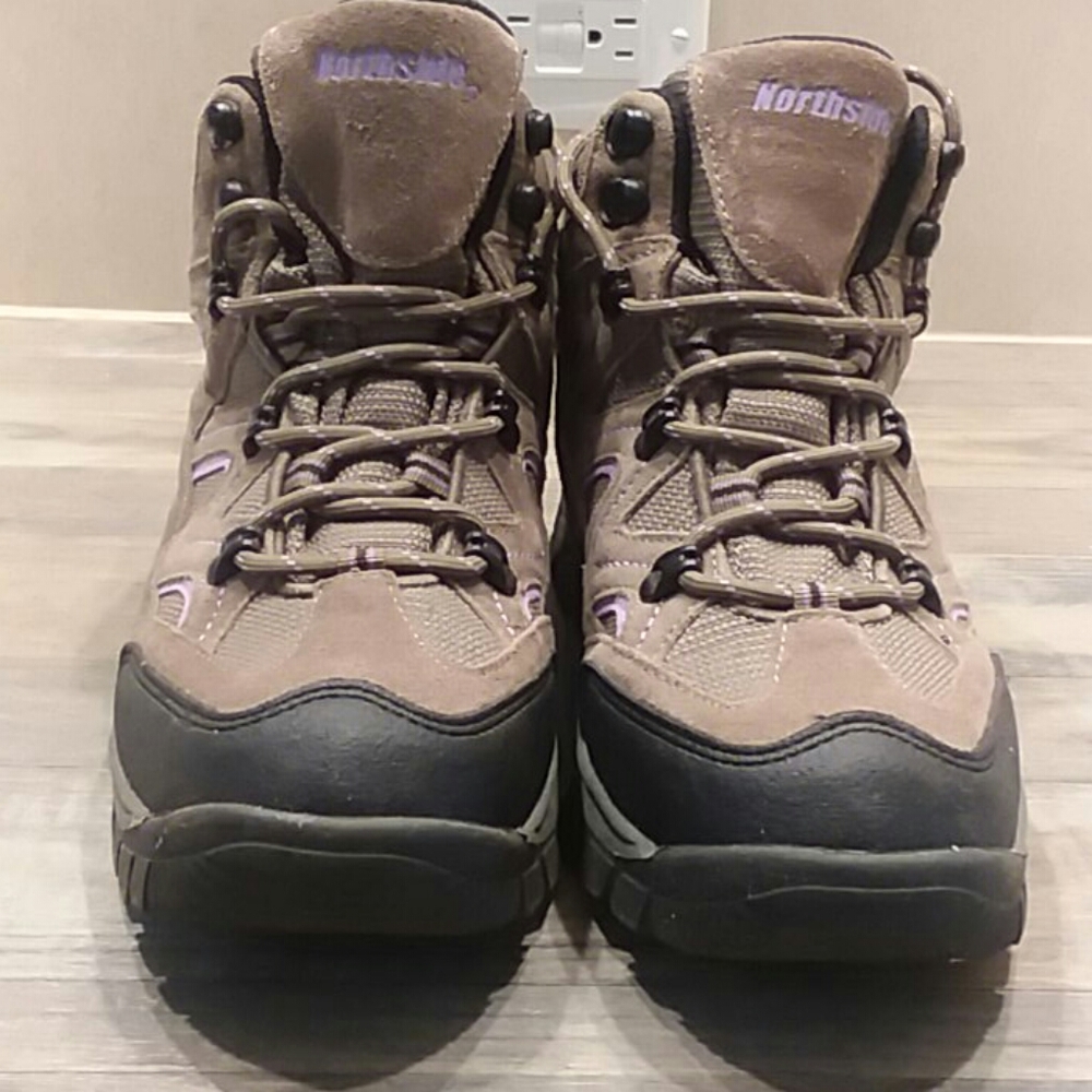 North Side Waterproof Suede hiking Walking Boots Women Size 8.5 - Picture 2 of 7